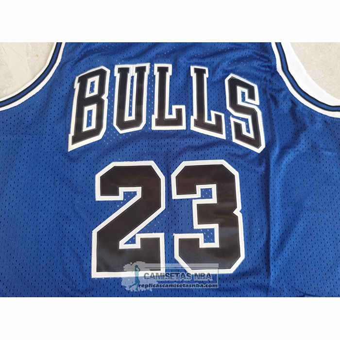 Camiseta Chicago Bulls Michael Jordan NO 23 Mitchell & Ness 1997-98 Azul2